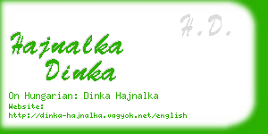 hajnalka dinka business card
